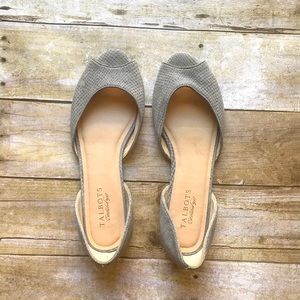 Talbots Open Toe Scale Flats 9